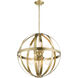 Stoneridge 6 Light 24 inch Antique Brass Pendant Chandelier Ceiling Light