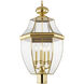 Monterey 4 Light 29 inch Polished Brass Outdoor Post Top Lantern