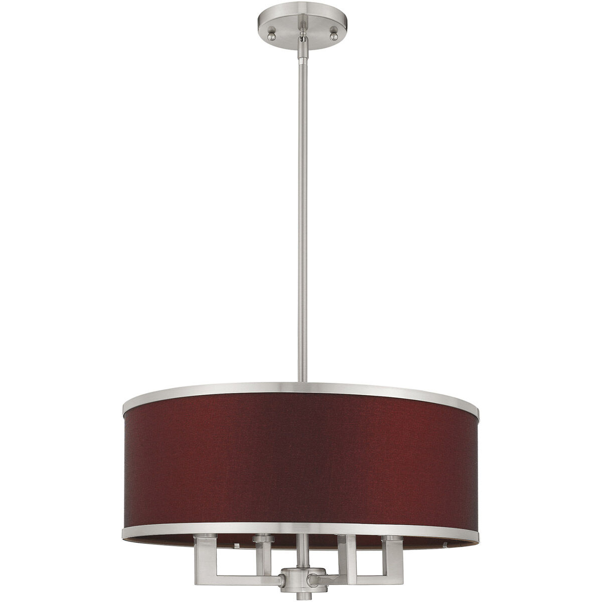 Park Ridge 4 Light 18 inch Brushed Nickel Pendant Chandelier Ceiling Light