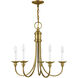 Cranford 5 Light 24 inch Antique Brass Chandelier Ceiling Light
