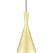 Waldorf 1 Light 7.25 inch Soft Gold with Polished Brass Accents Pendant Ceiling Light