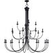 Estate 24 Light 60 inch Black Foyer Chandelier Ceiling Light