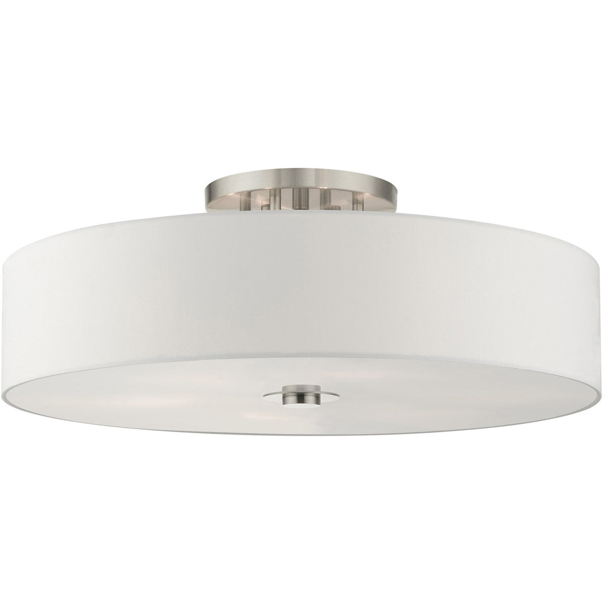 Meridian 6 Light 30 inch Brushed Nickel Semi Flush Ceiling Light