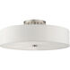 Meridian 6 Light 30 inch Brushed Nickel Semi Flush Ceiling Light