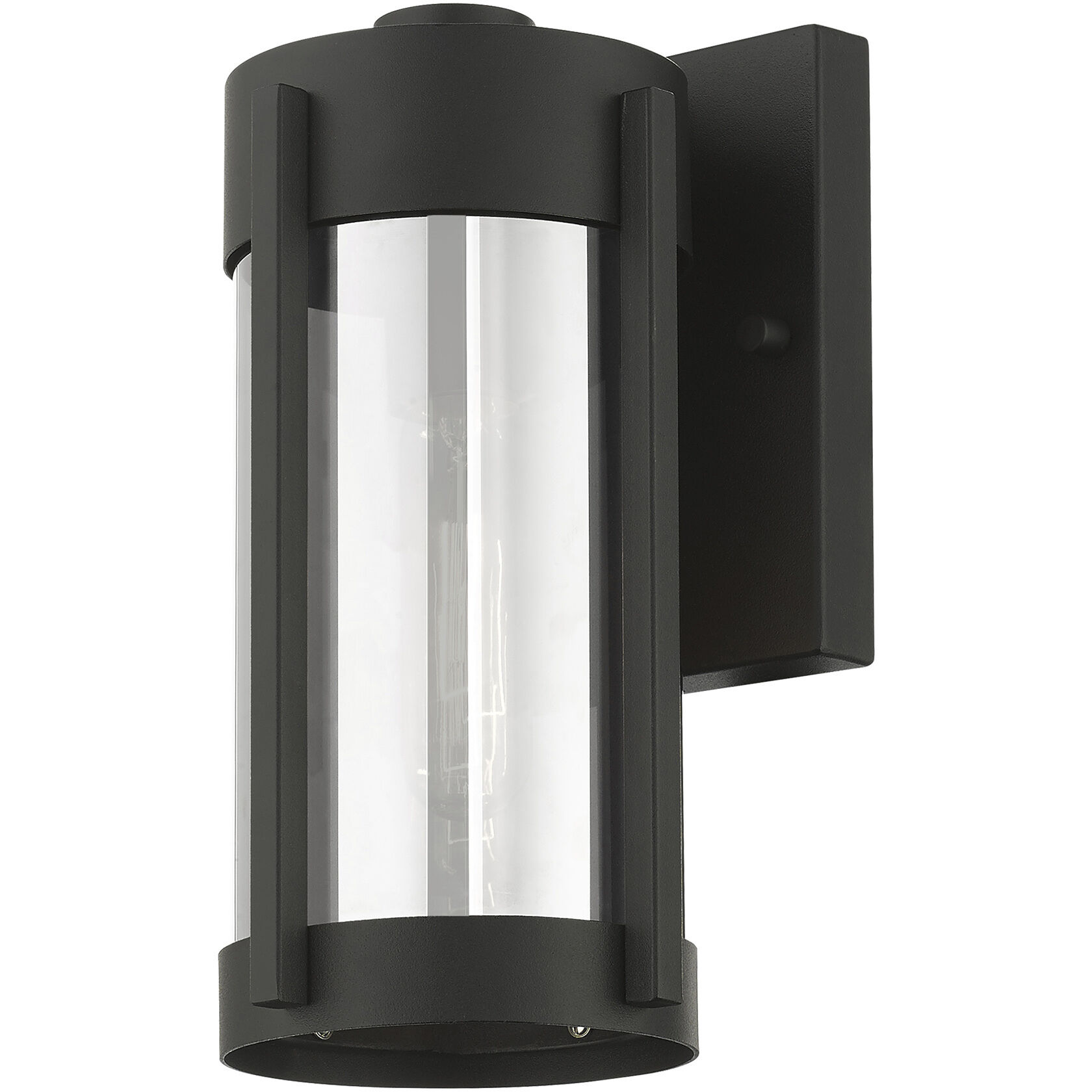 Sheridan 1 Light 10 inch Black with Brushed Nickel Candles Outdoor Wall Lantern