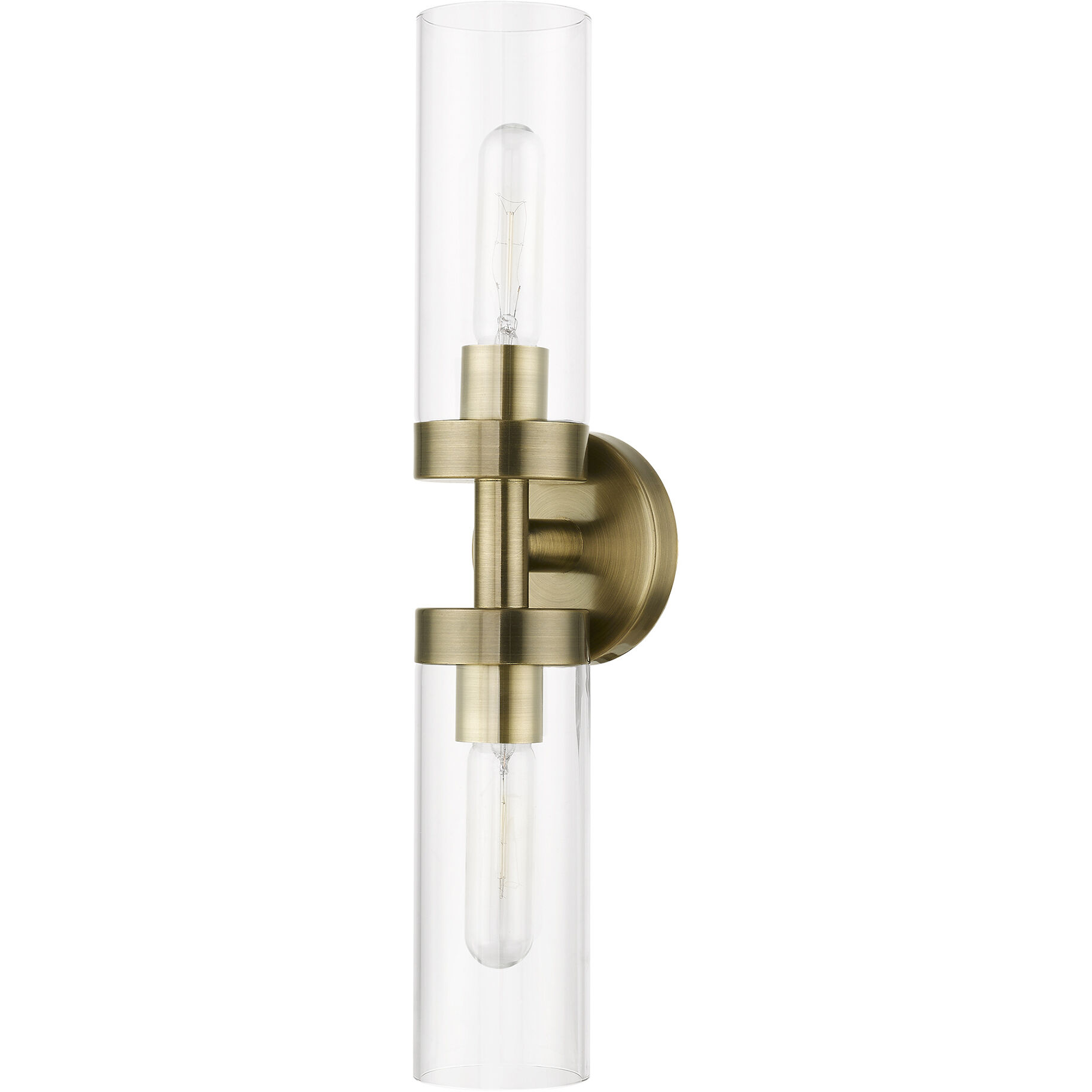 Ludlow 2 Light 4.25 inch Antique Brass Vanity Sconce Wall Light