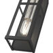 Gaffney 2 Light 16 inch Black with Brushed Nickel Finish Accents Outdoor ADA Wall Lantern in Black with Brushed Nickel Accent