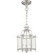 Livingston 3 Light 10 inch Brushed Nickel Convertible Mini Pendant/Ceiling Mount Ceiling Light