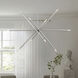 Soho Linear Chandelier Ceiling Light in Brushed Nickel