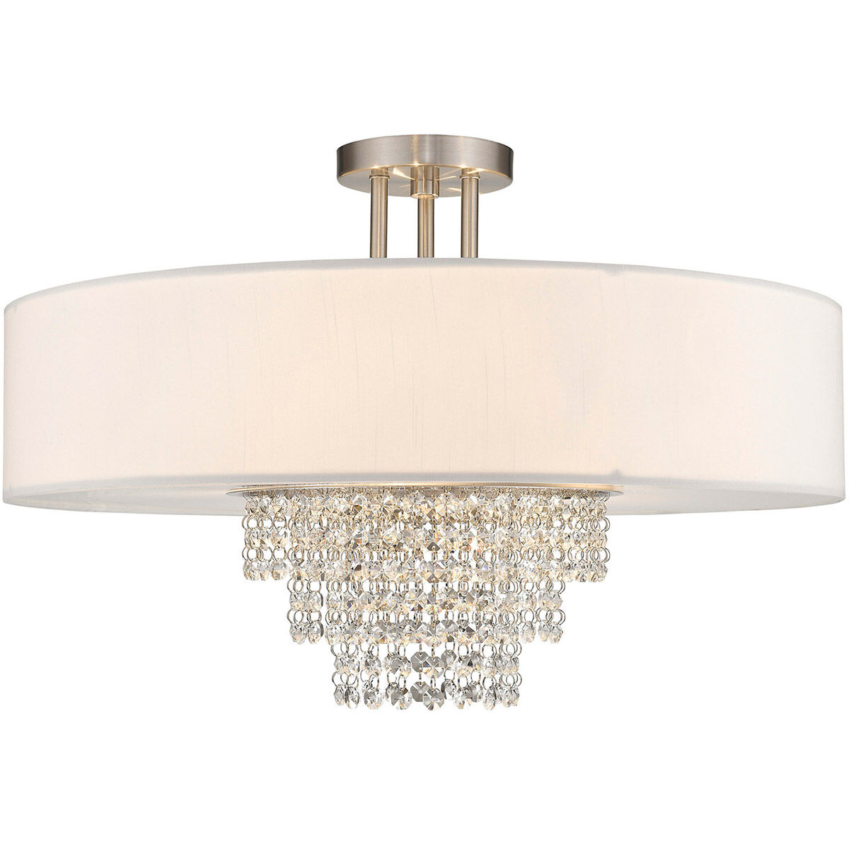 Carlisle 5 Light 22 inch Brushed Nickel Semi-Flush Mount Ceiling Light