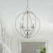 Arabella 3 Light 12 inch Brushed Nickel Convertible Mini Chandelier/ Semi-Flush Ceiling Light, Globe
