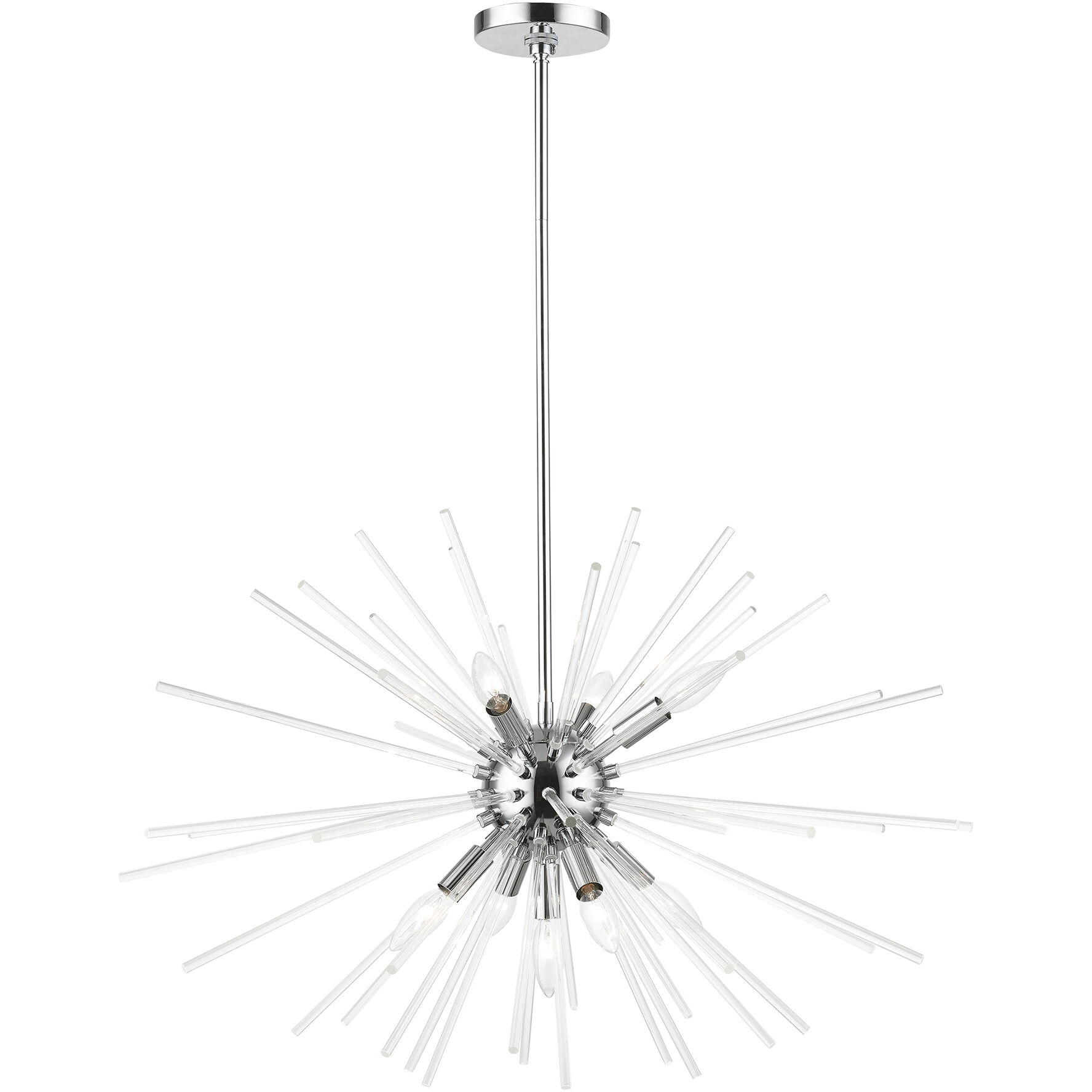 Utopia 9 Light 32 inch Polished Chrome Pendant Chandelier Ceiling Light, Large