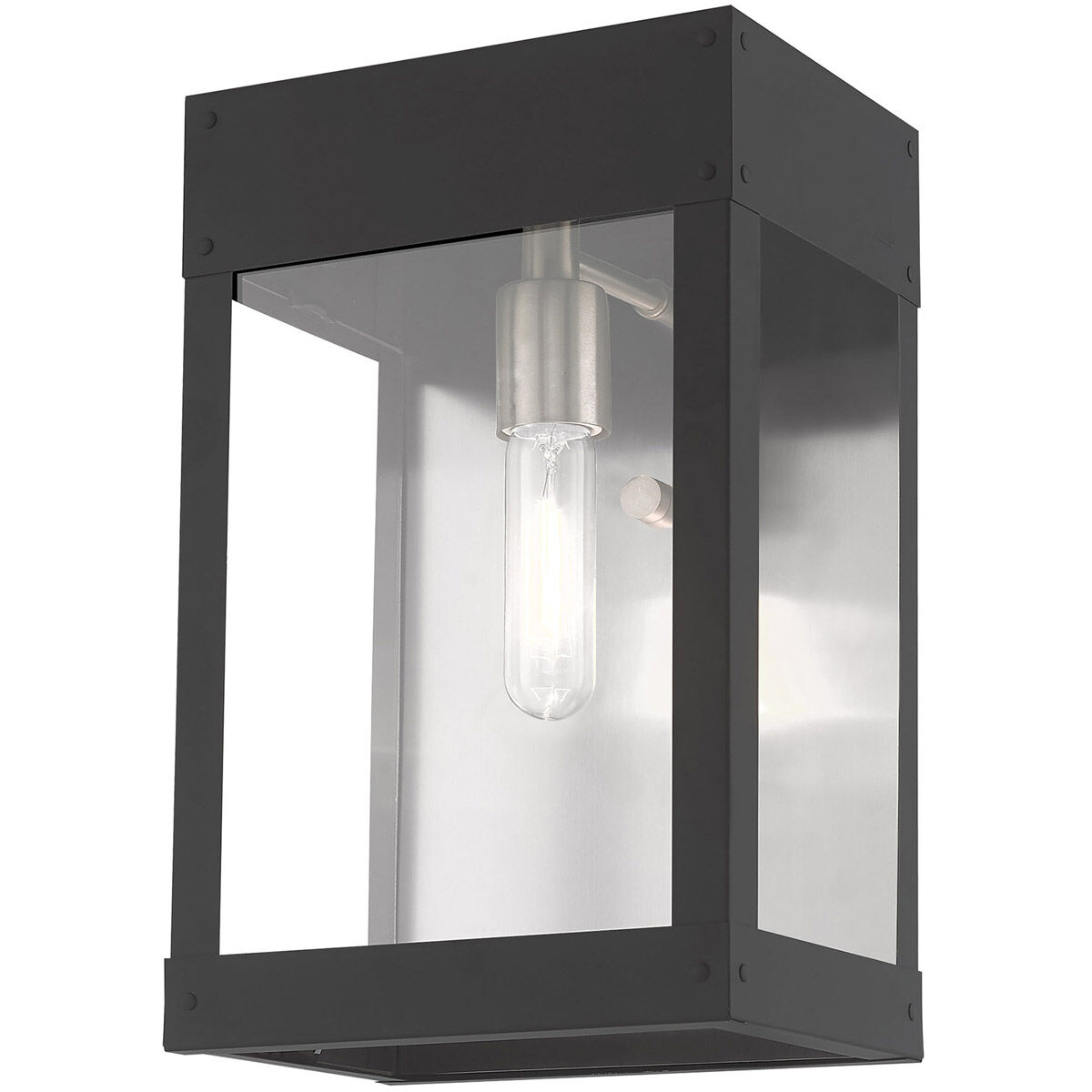 Barrett Outdoor Wall Lantern in Scandinavian Gray