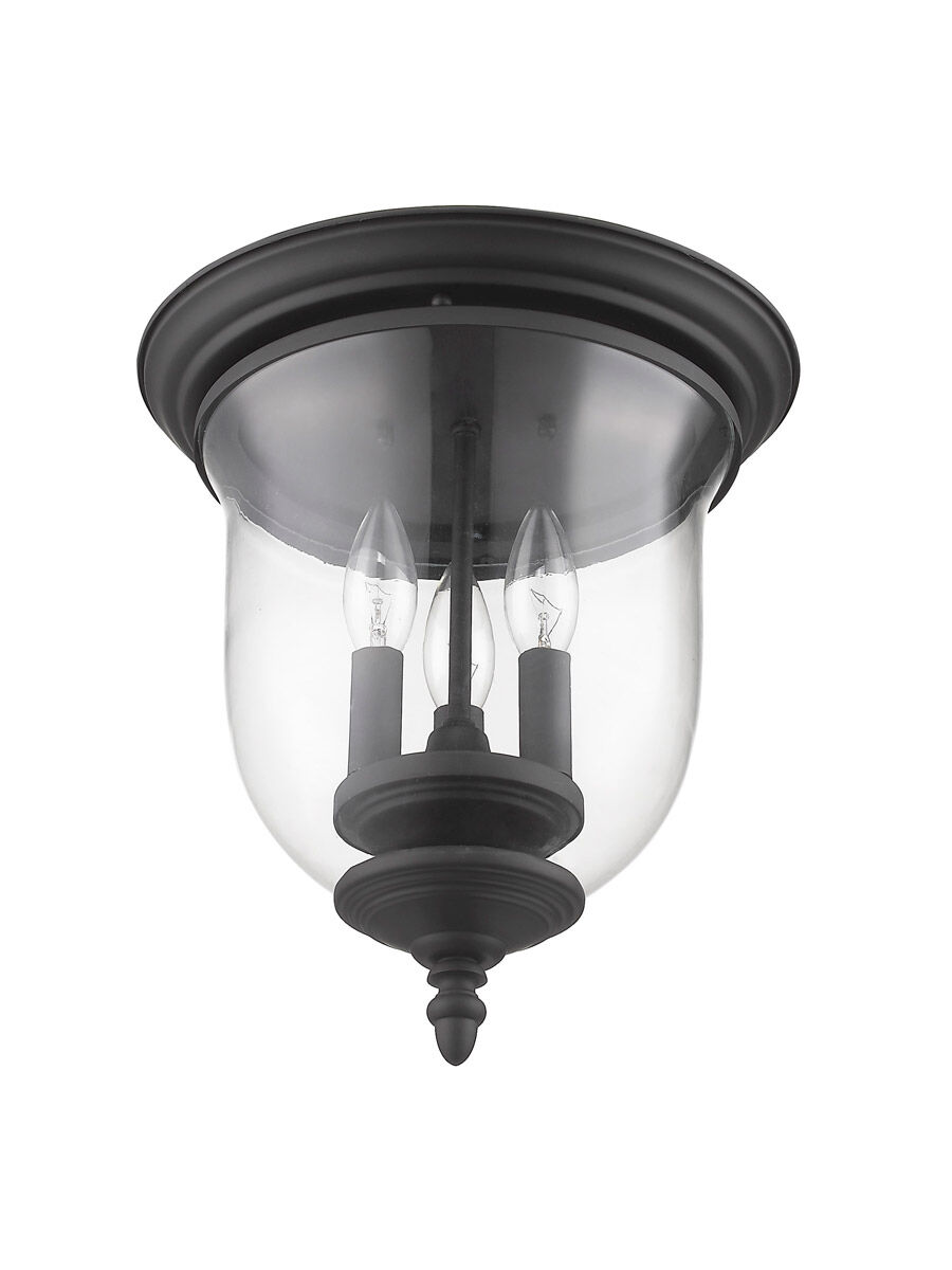 Legacy 3 Light 12 inch Black Flush Mount Ceiling Light