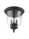 Legacy 3 Light 12 inch Black Flush Mount Ceiling Light