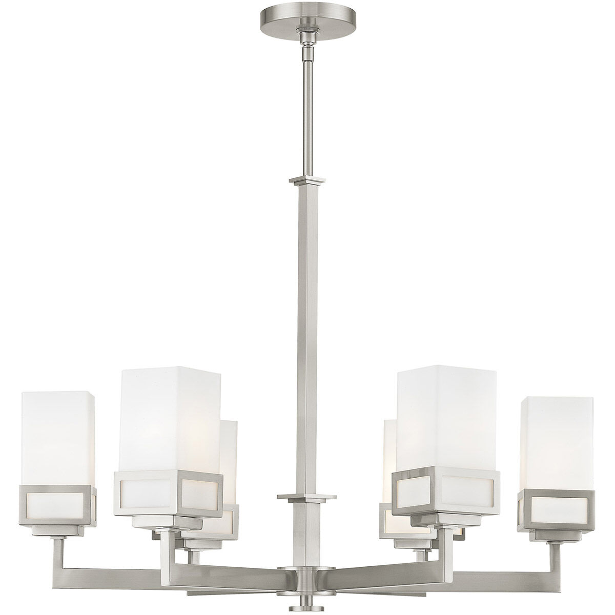 Harding 6 Light 29 inch Brushed Nickel Chandelier Ceiling Light
