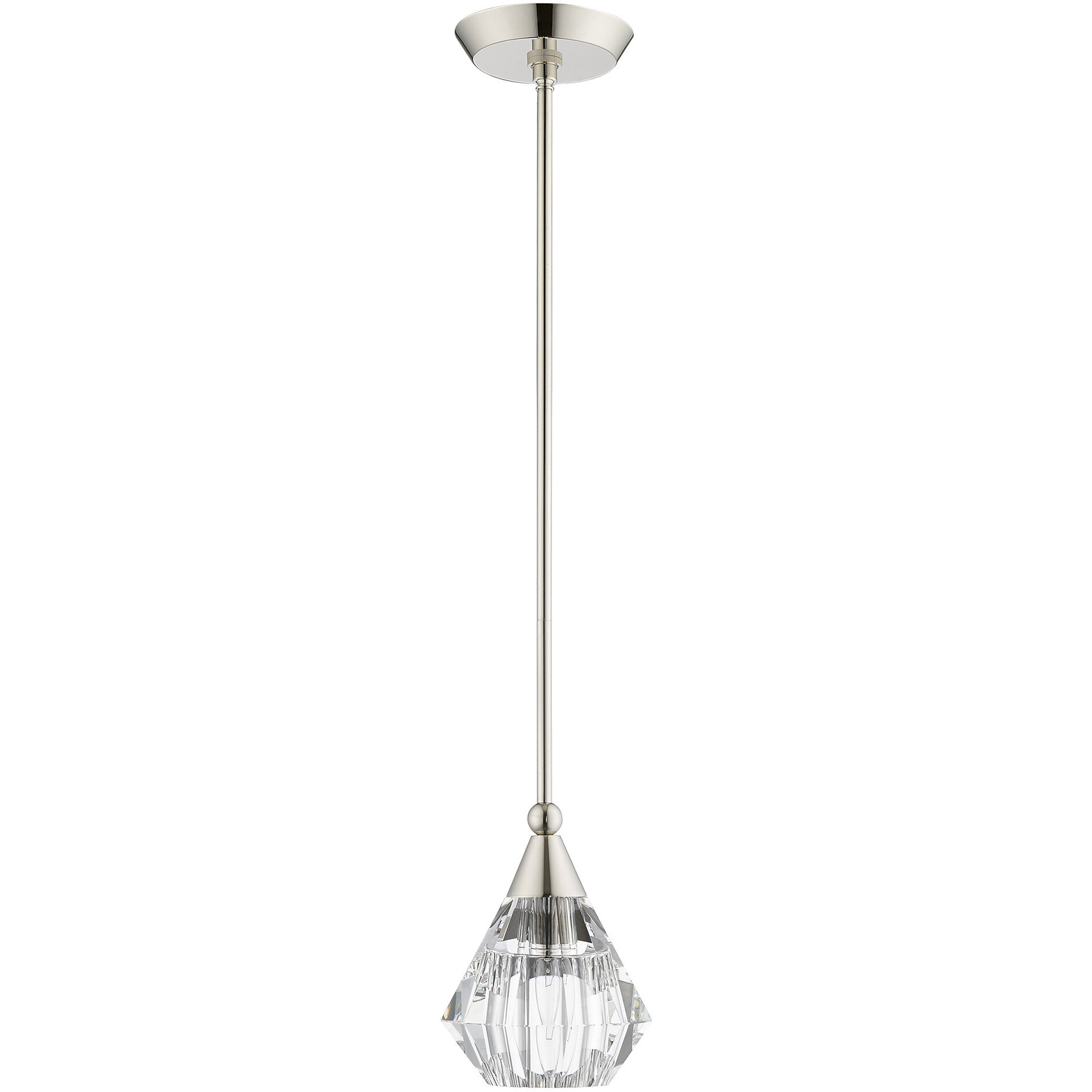 Brussels 1 Light 7 inch Polished Nickel Pendant Ceiling Light