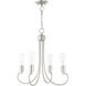 Bari 4 Light 20 inch Brushed Nickel Chandelier Ceiling Light