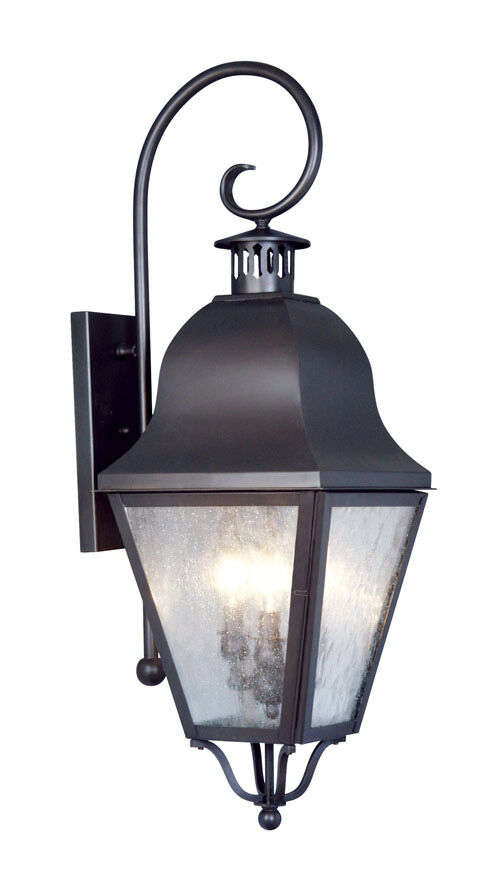 Amwell 3 Light 32 inch Bronze Outdoor Wall Lantern