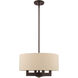 Cresthaven 4 Light 18 inch Bronze with Antique Brass Accents Chandelier Ceiling Light