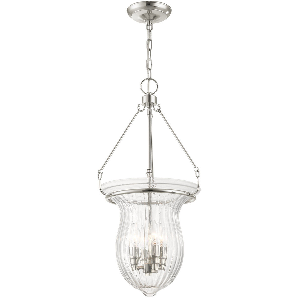 Andover 4 Light 14 inch Polished Nickel Pendant Ceiling Light