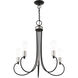 Bari 5 Light 25 inch Black with Brushed Nickel Accents Chandelier Ceiling Light