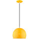 Allison 1 Light 10 inch Shiny Orange Mini Pendant Ceiling Light