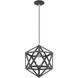 Geometric 1 Light 13 inch Scandinavian Gray Mini Pendant Ceiling Light