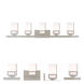 Harding 5 Light 42.5 inch Brushed Nickel Vanity Sconce Wall Light