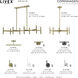 Copenhagen 2 Light 5.13 inch Antique Brass Semi-Flush Ceiling Light