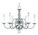 Williamsburgh 6 Light 24 inch Brushed Nickel Chandelier Ceiling Light