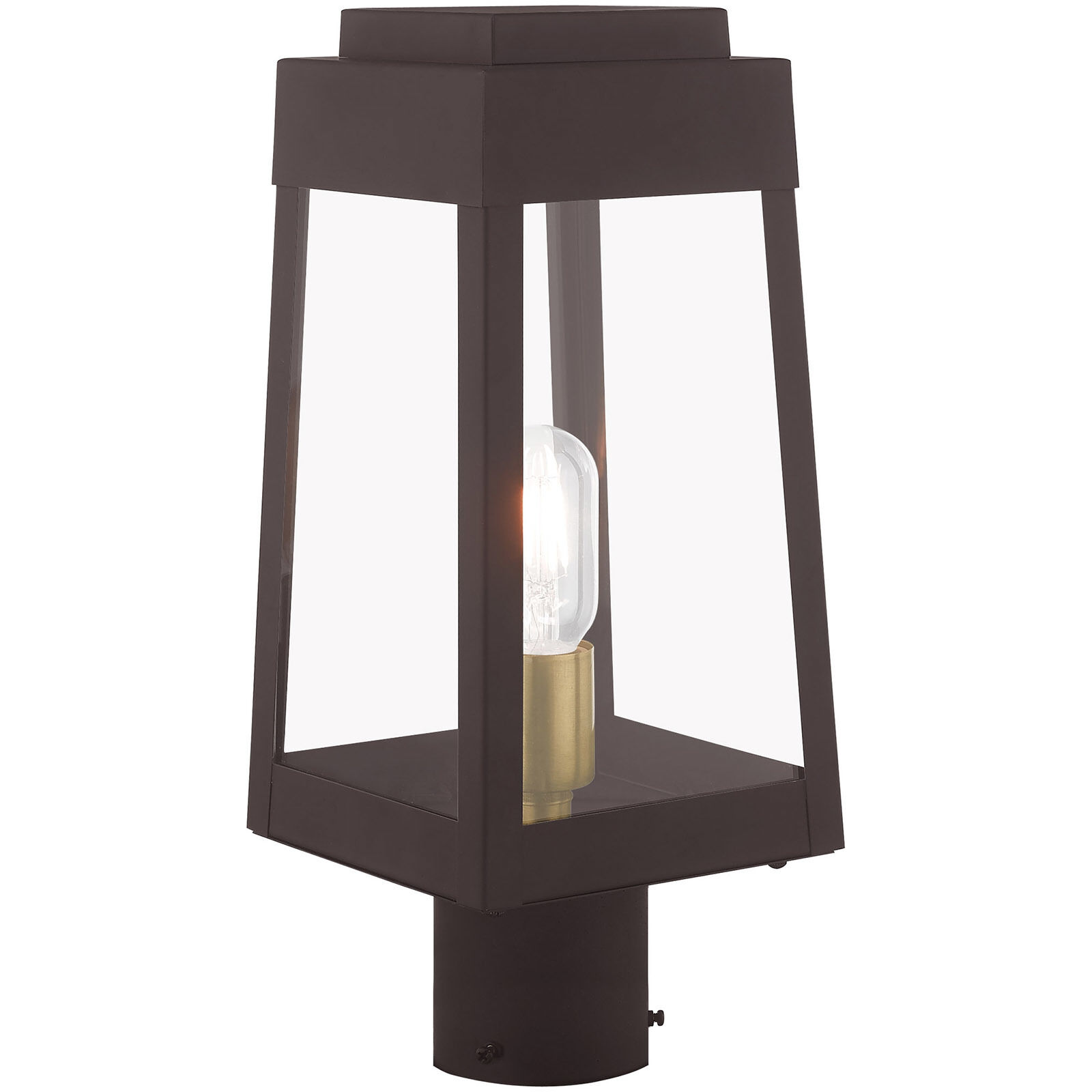 Oslo 1 Light 15 inch Bronze Outdoor Post Top Lantern