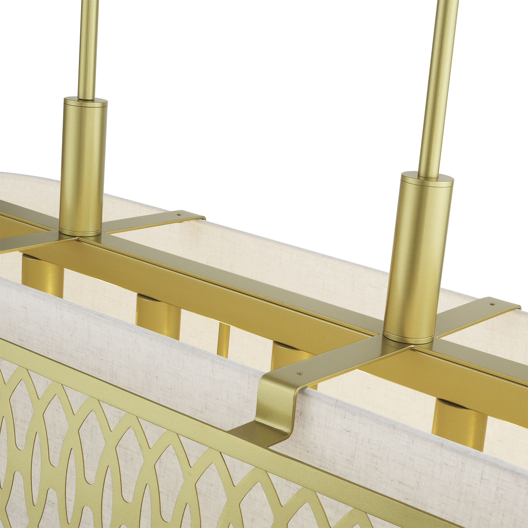 Vistaview 6 Light 42 inch Soft Gold Linear Chandelier Ceiling Light