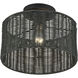 Weavington 1 Light 12 inch Black Medium Semi-Flush Ceiling Light, Medium