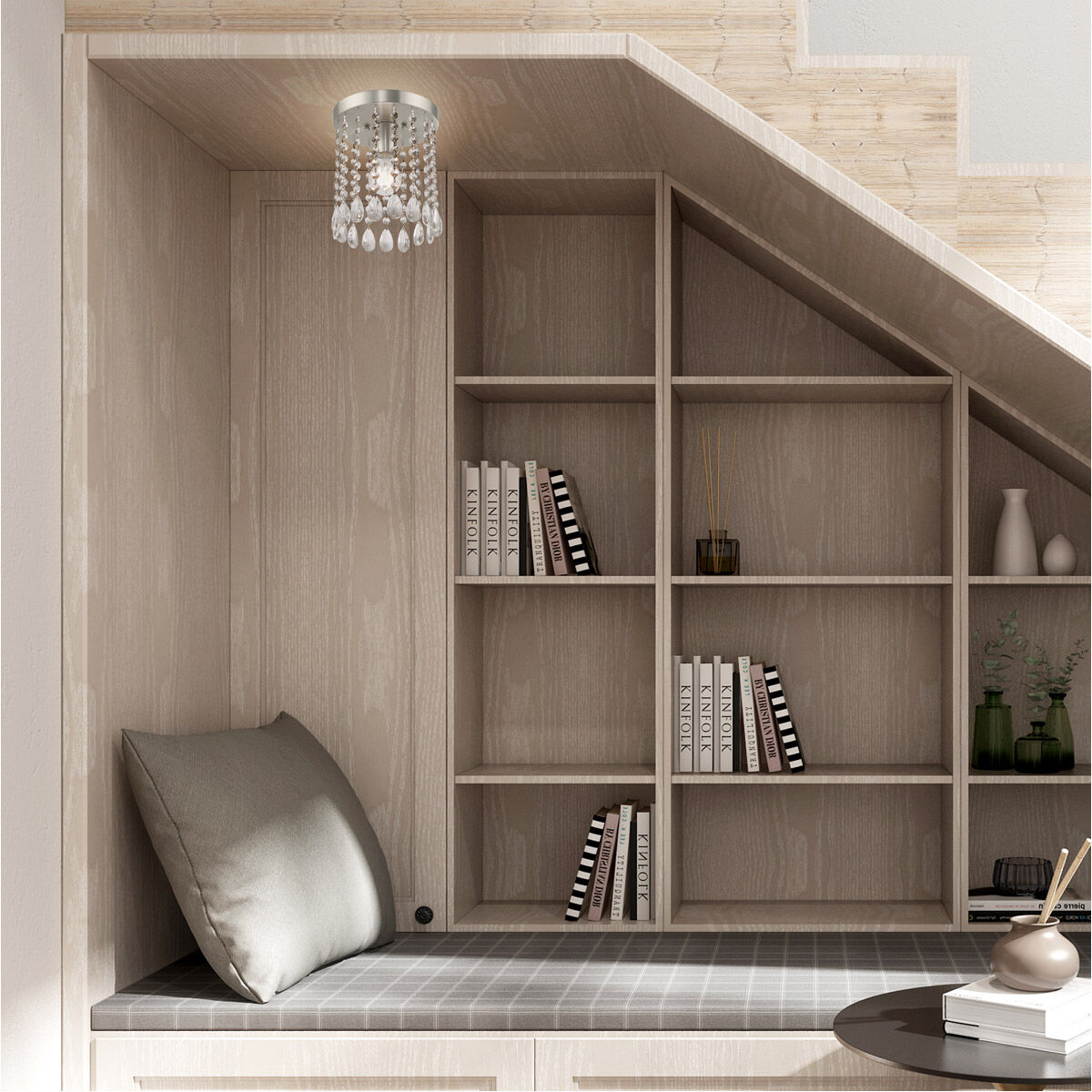 Elizabeth 1 Light 8 inch Brushed Nickel Flush Mount Ceiling Light