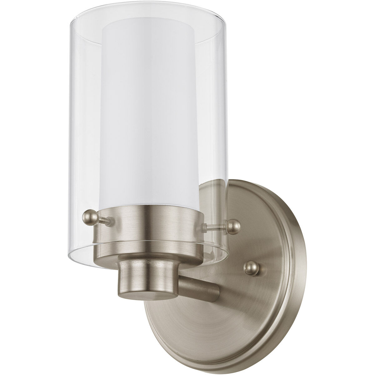 Manhattan 1 Light 5 inch Brushed Nickel Bath Vanity Wall Light
