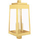 Oslo 3 Light 25 inch Satin Brass Outdoor Post Top Lantern