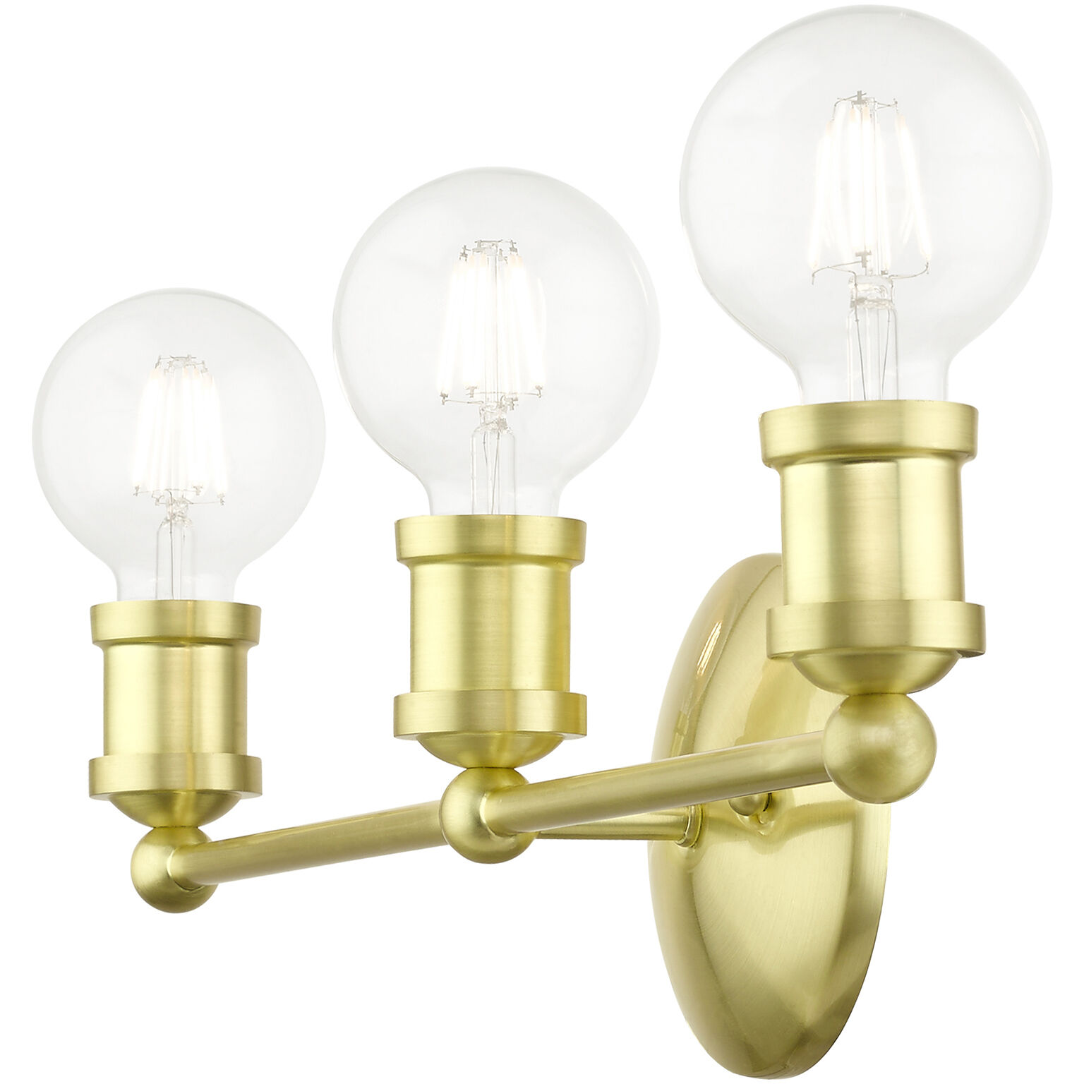 Lansdale 3 Light 20 inch Satin Brass Vanity Sconce Wall Light