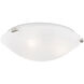 Oasis 3 Light 17 inch Brushed Nickel Semi-Flush Mount Ceiling Light