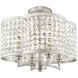 Grammercy 4 Light 14 inch Brushed Nickel Convertible Mini Chandelier/Ceiling Mount Ceiling Light