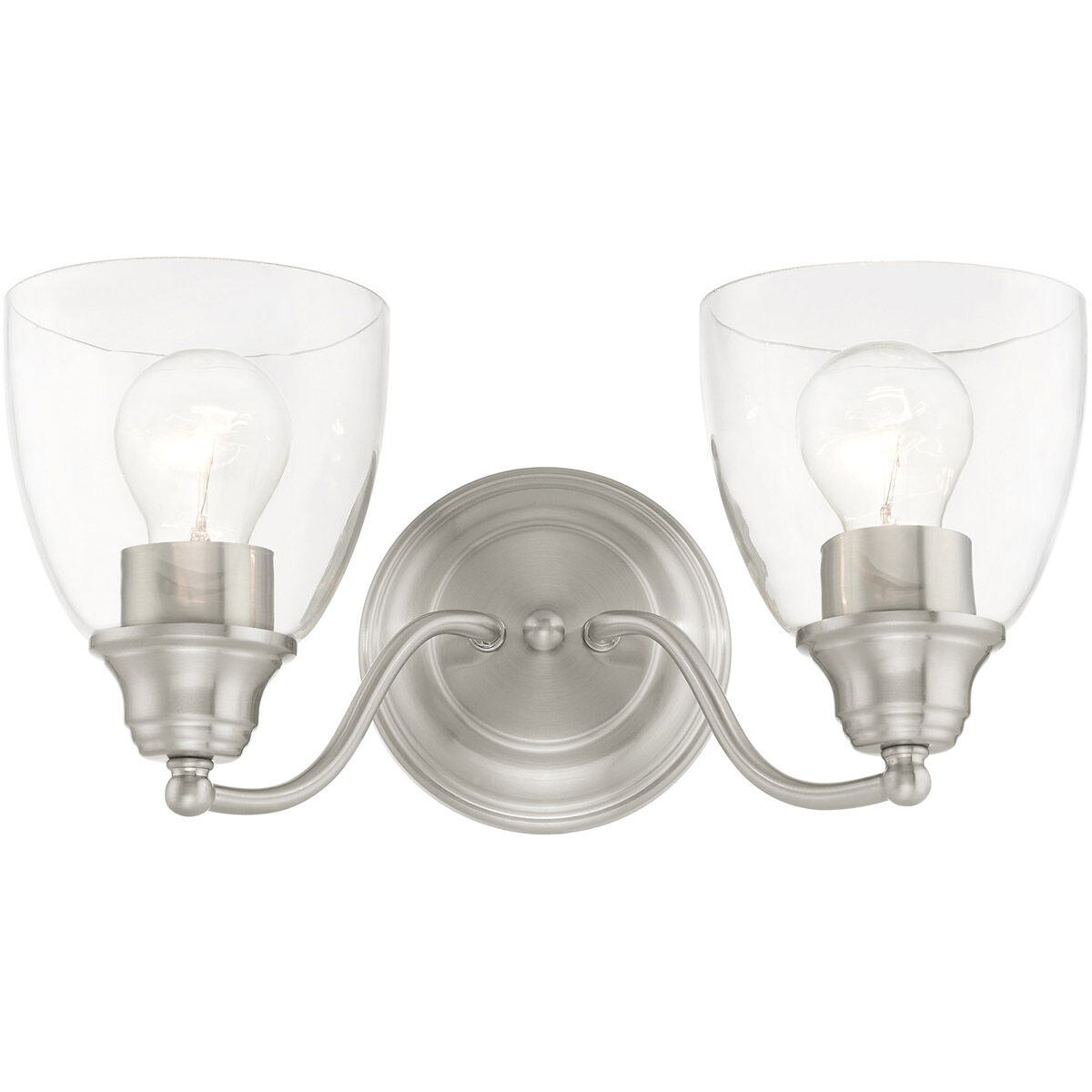 Montgomery 2 Light 14 inch Brushed Nickel Vanity Sconce Wall Light