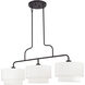 Manorwood 3 Light 49 inch Bronze Linear Chandelier Ceiling Light