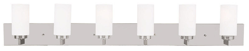 West Lake 6 Light 47 inch Polished Chrome Bath Vanity Wall Light