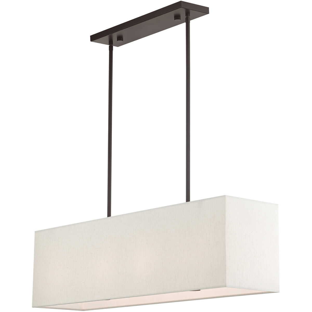 Summit 4 Light 36 inch English Bronze Linear Chandelier Ceiling Light 