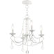 Pennington 4 Light 18 inch Antique White Convertible Mini Chandelier/Ceiling Mount Ceiling Light