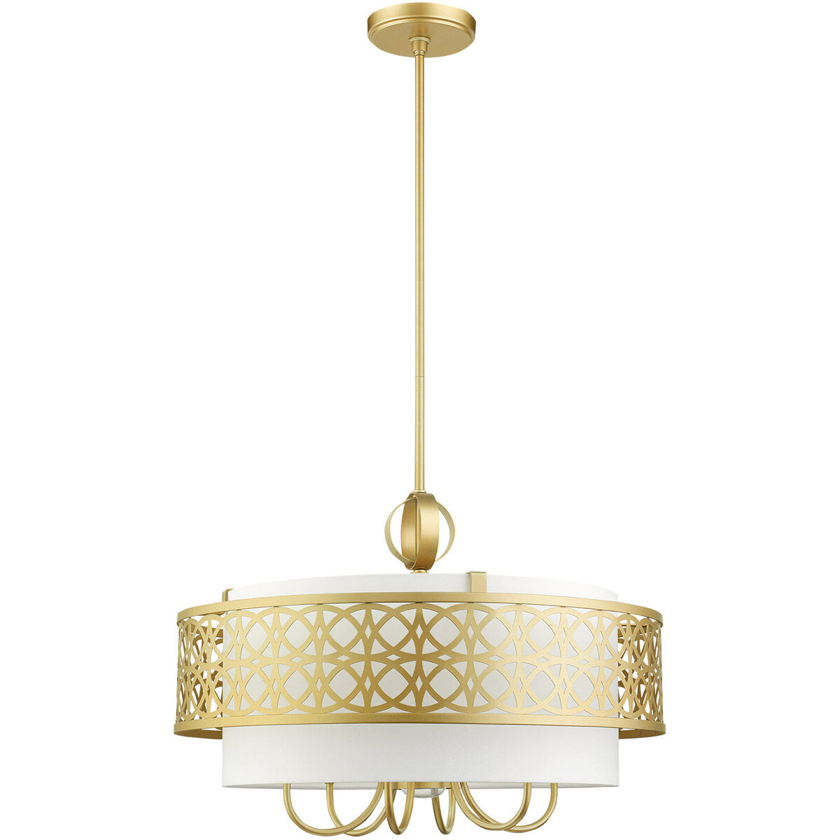 Calinda 7 Light 25 inch Soft Gold Pendant Chandelier Ceiling Light