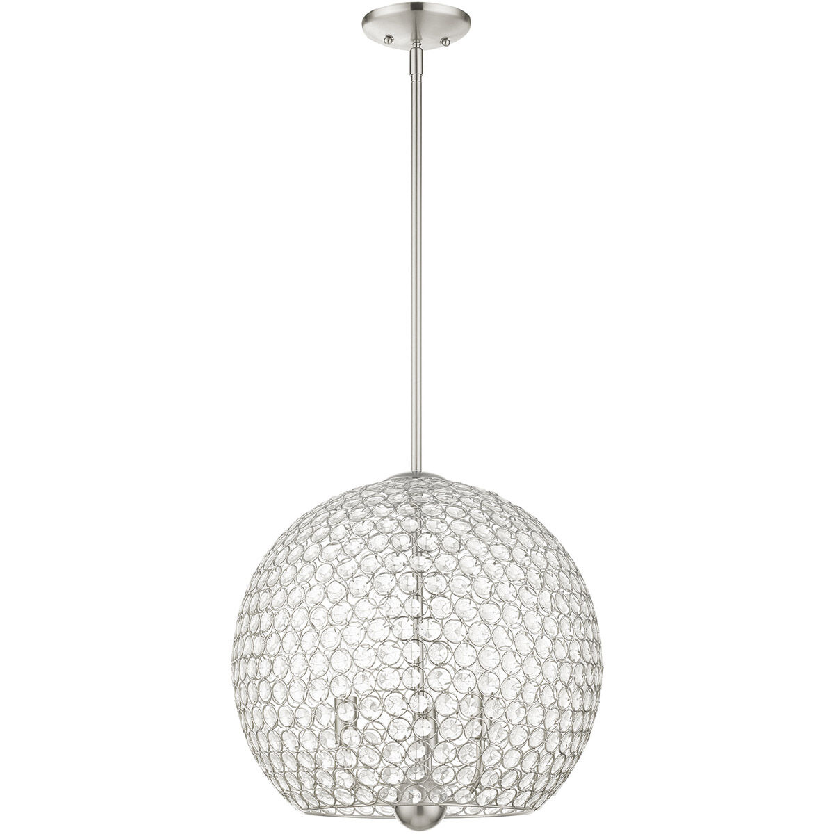 Cassandra 3 Light 16 inch Brushed Nickel Pendant Ceiling Light