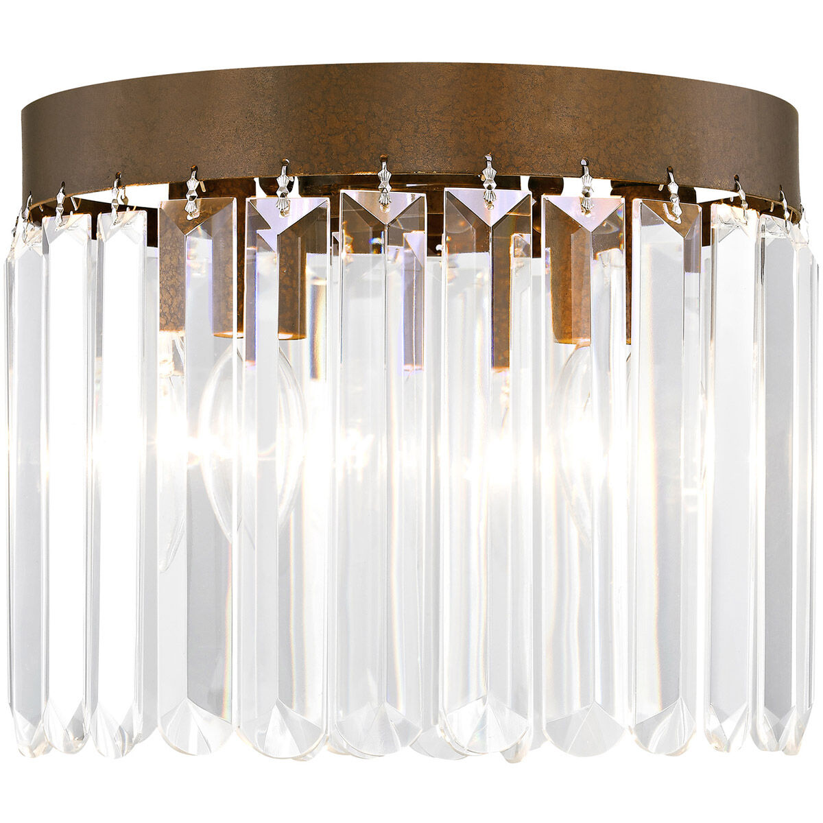 Ashton 3 Light 11 inch Hand Painted Palacial Bronze Flush Mount Ceiling Light