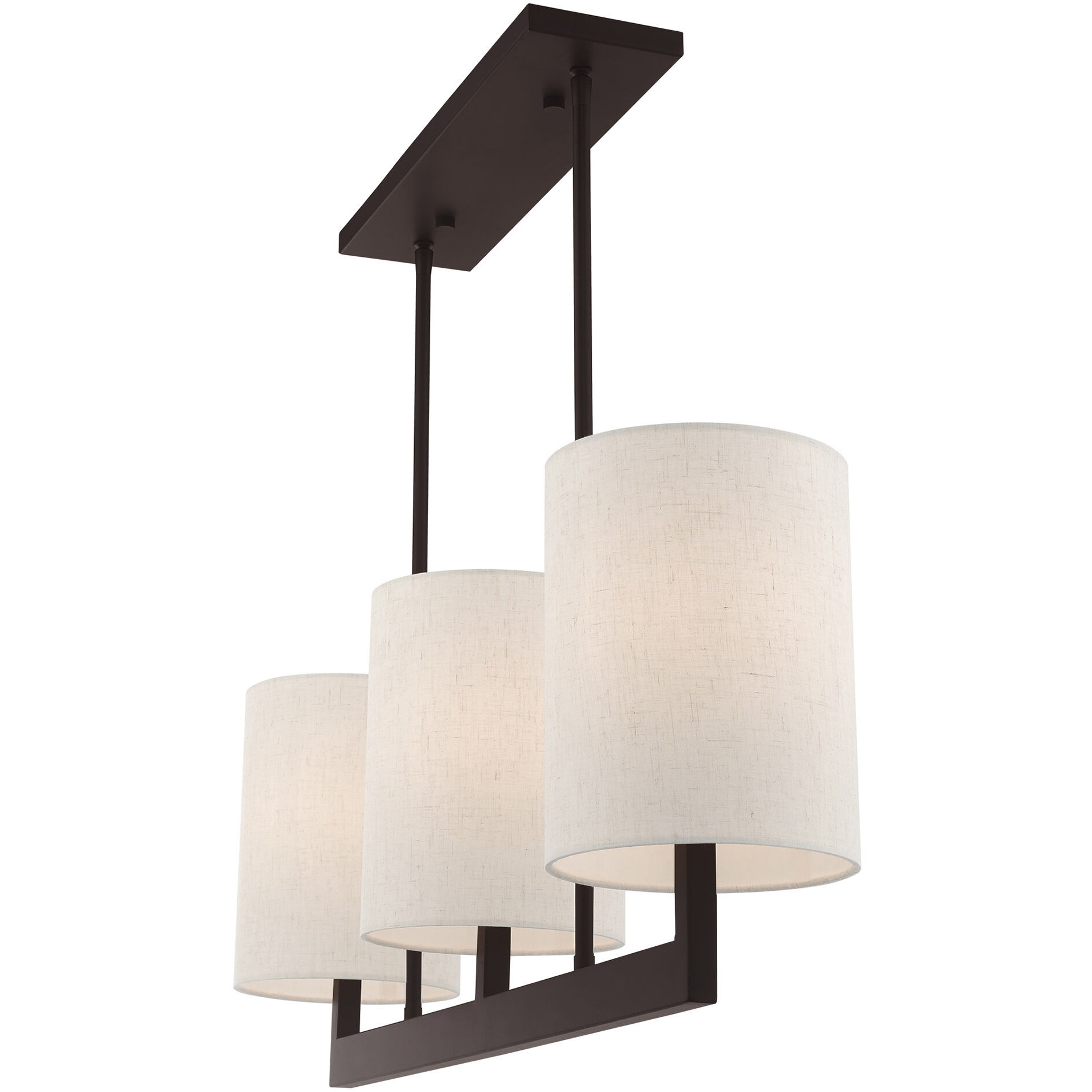 Hayworth 3 Light 36 inch Bronze Linear Chandelier Ceiling Light