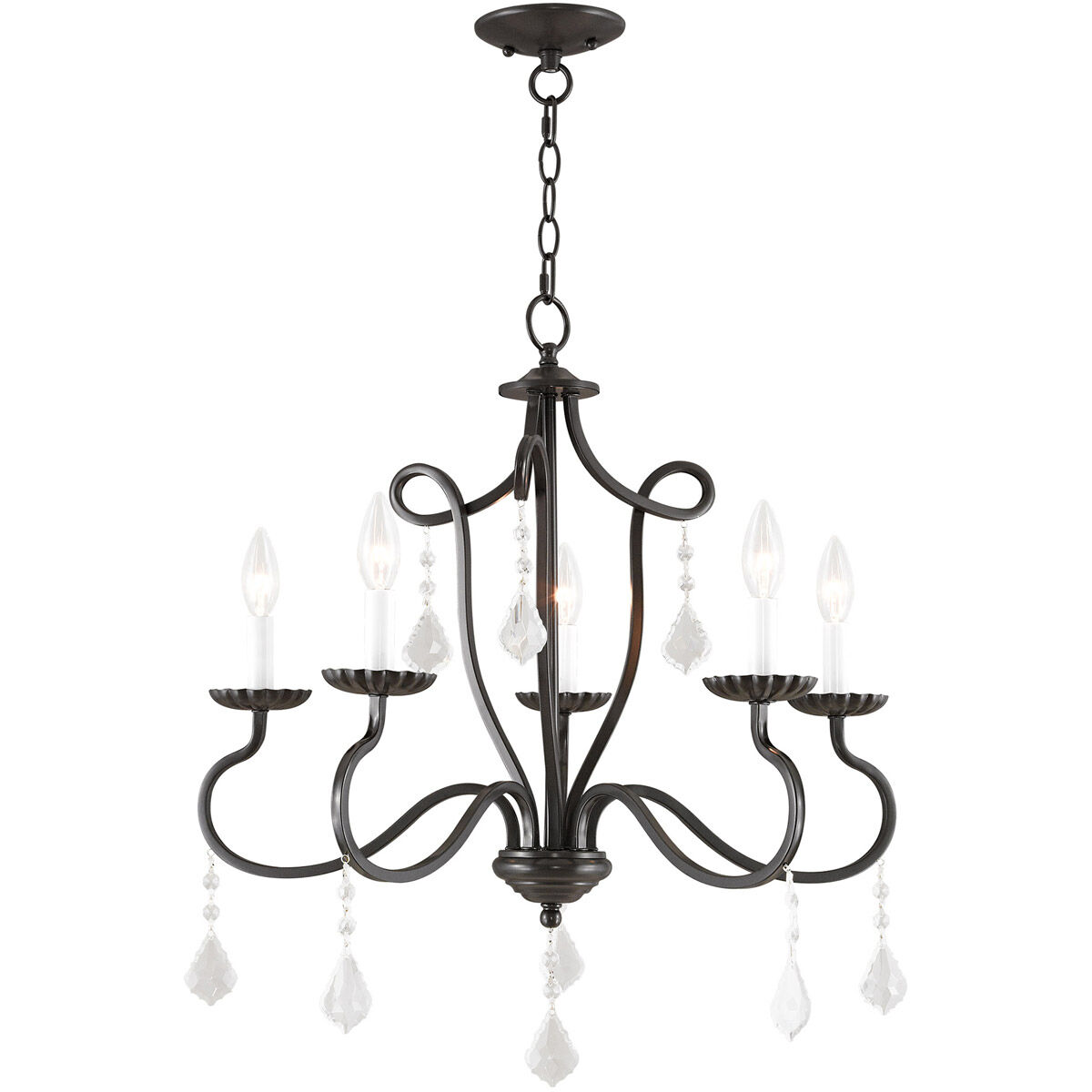 Callisto 5 Light 24 inch English Bronze Chandelier Ceiling Light